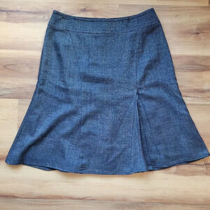NANETTE LAPORE Blue Lined pleated Pencil Skirt Size 8